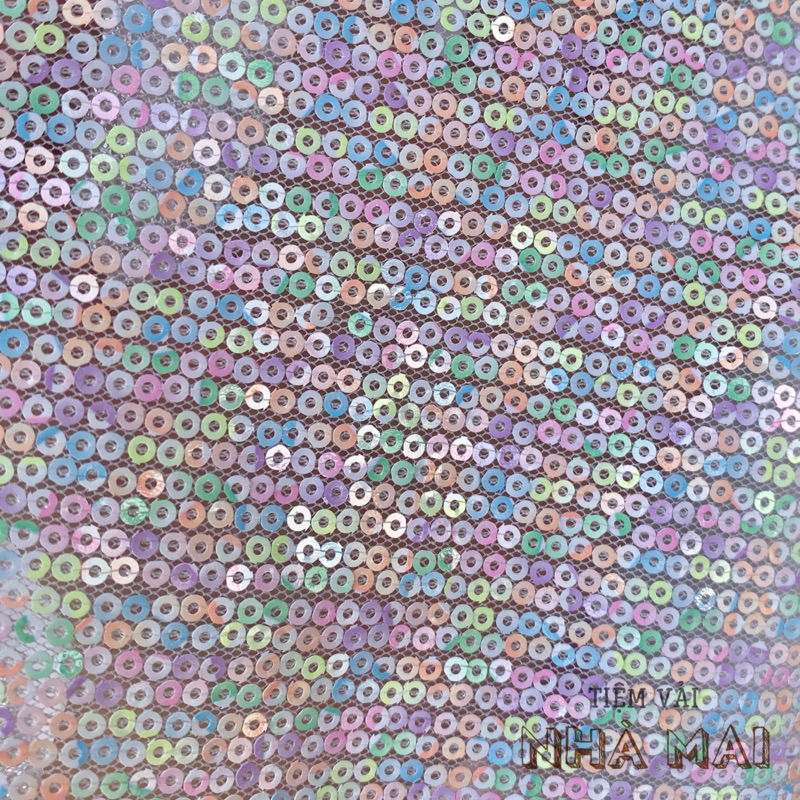 1M Vải Lưới Kim Sa Ombre Lấp Lánh Màu Pastel