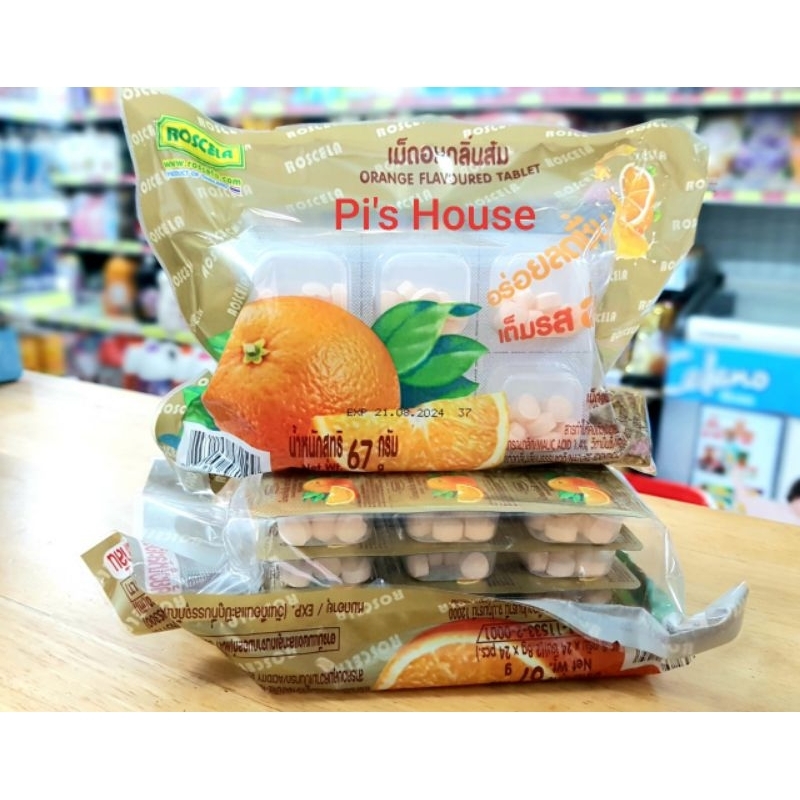 Kẹo cam C hình trái tim Roscela Thái Lan