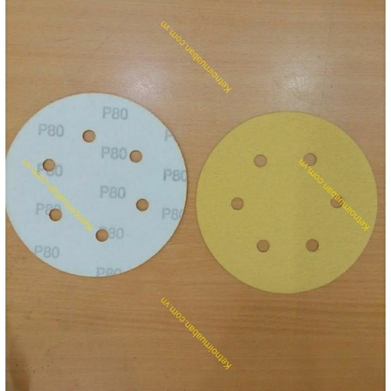 Combo 50 tờ nhám tròn 6in  gắn trực tiếp vào đế chà gai