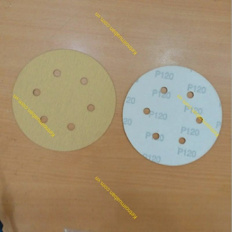Combo 50 tờ nhám tròn 6in  gắn trực tiếp vào đế chà gai