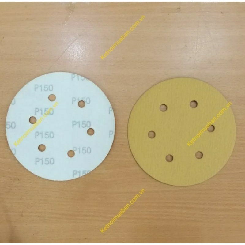 Combo 50 tờ nhám tròn 6in  gắn trực tiếp vào đế chà gai