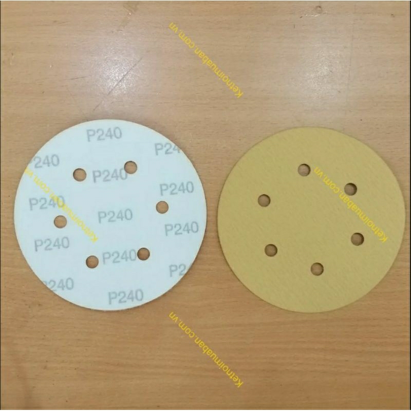 Combo 50 tờ nhám tròn 6in  gắn trực tiếp vào đế chà gai