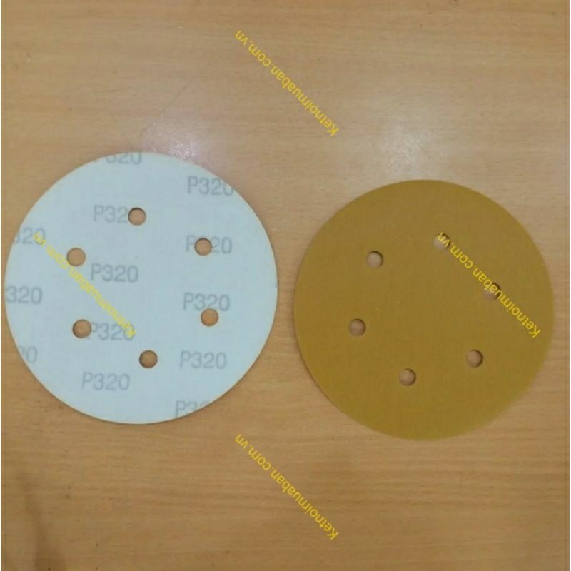 Combo 50 tờ nhám tròn 6in  gắn trực tiếp vào đế chà gai