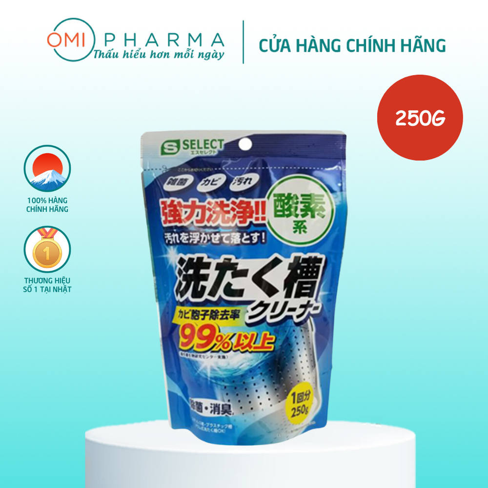 Bột Vệ Sinh Lồng Máy Giặt Làm Sạch Cặn Bẩn, Khử Mùi Cho Máy Giặt Cửa Trên Và Cửa Trước S Select Nhật Bản