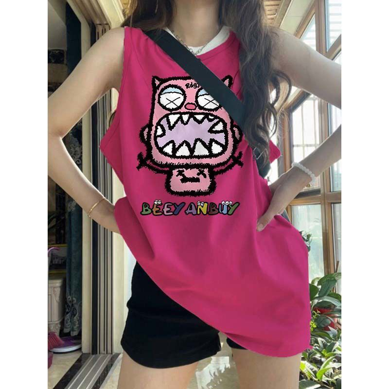 Áo 3 lỗ hoạt hình hồng BEEY TTA855