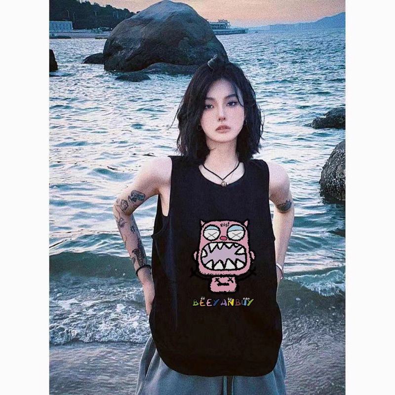 Áo 3 lỗ hoạt hình hồng BEEY TTA855