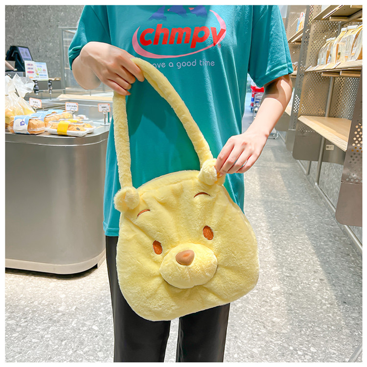 Túi tote hoạt hình DISNEY GẤU POOH, túi xách đeo vai cỡ lớn dễ thương sang trọng