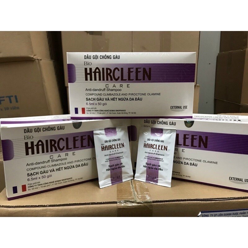 Dầu gội HairCleen, dầu gội Hair Cleen dành riêng cho tóc gàu, nấm da đầu nhiều hộp 50 gói