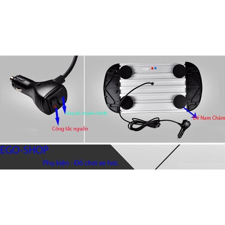 Đèn nháy xanh đỏ - Đèn chớp xanh đỏ gắn nóc xe ô tô 44LED - 44W chuyên dụng dành cho xe ưu tiên.