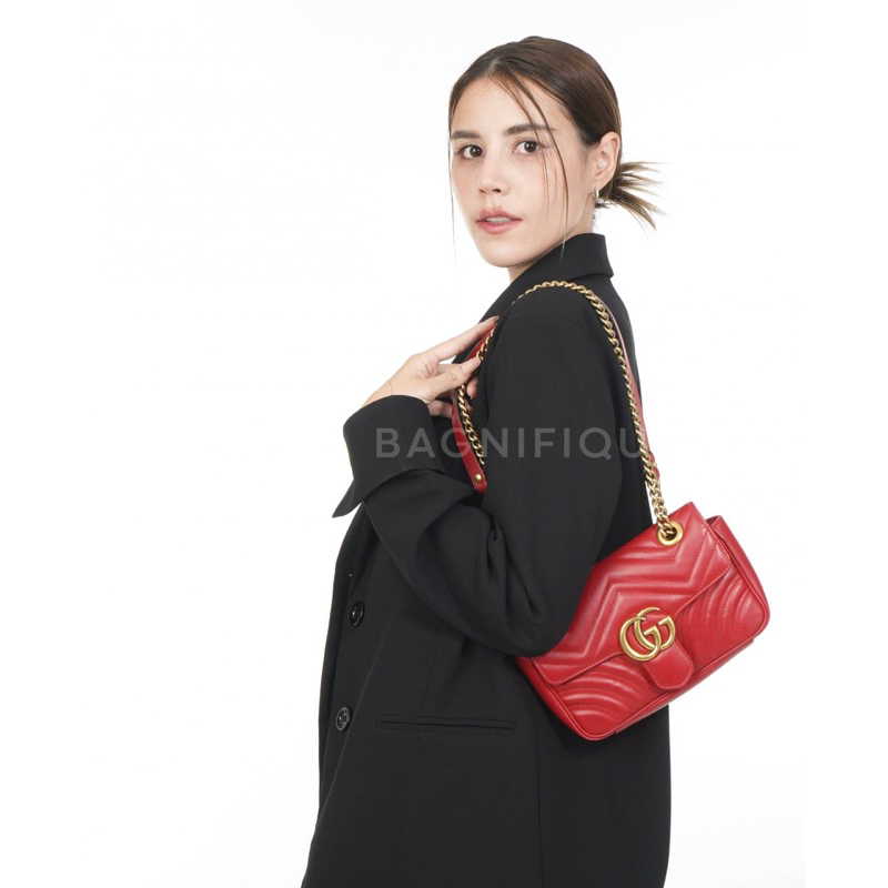 Túi si da thật hiệu GC Marmont 22