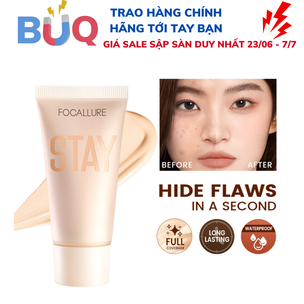 Kem nền FOCALLURE che khuyết điểm lâu trôi suốt 24 giờ cao cấp 20g FA150