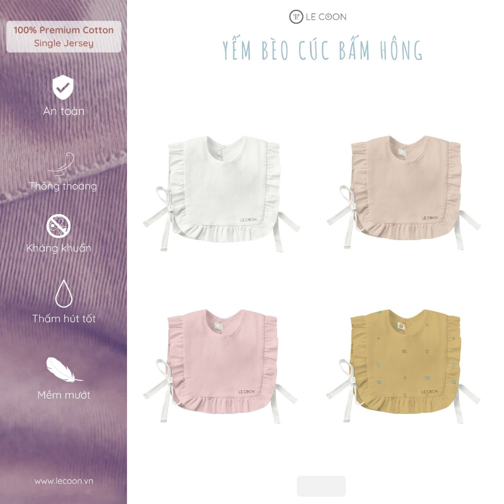 LE COON | Yếm Bèo Cúc Bấm Hông | COOL
