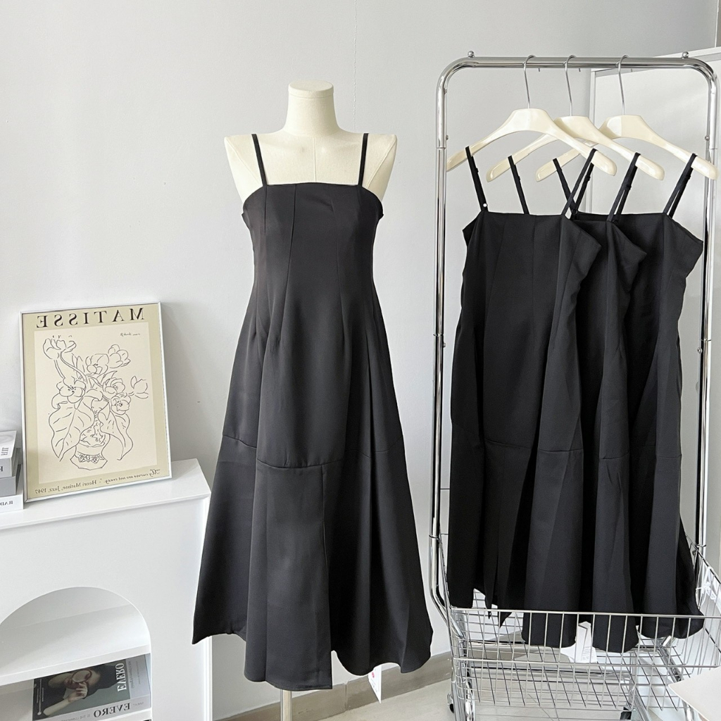 Đầm 2 dây BIGSIZE đi biển dự tiệc Phong Cách Hàn Quốc  siêu hotrend cho nàng mũm mĩm