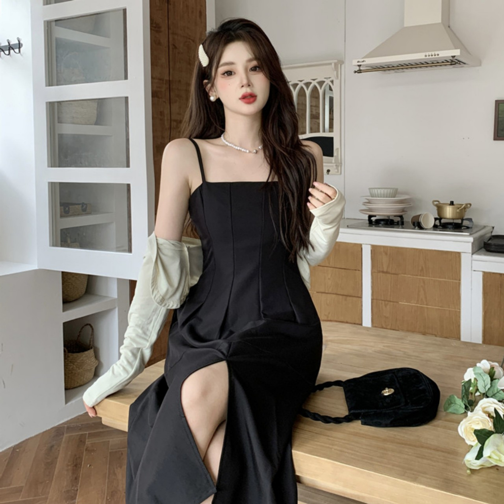 Đầm 2 dây BIGSIZE đi biển dự tiệc Phong Cách Hàn Quốc  siêu hotrend cho nàng mũm mĩm