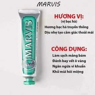 Kem đánh răng Marvis chính hãng 75ml