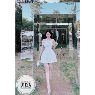 BIGSIZE Đầm ren trễ vai D112A