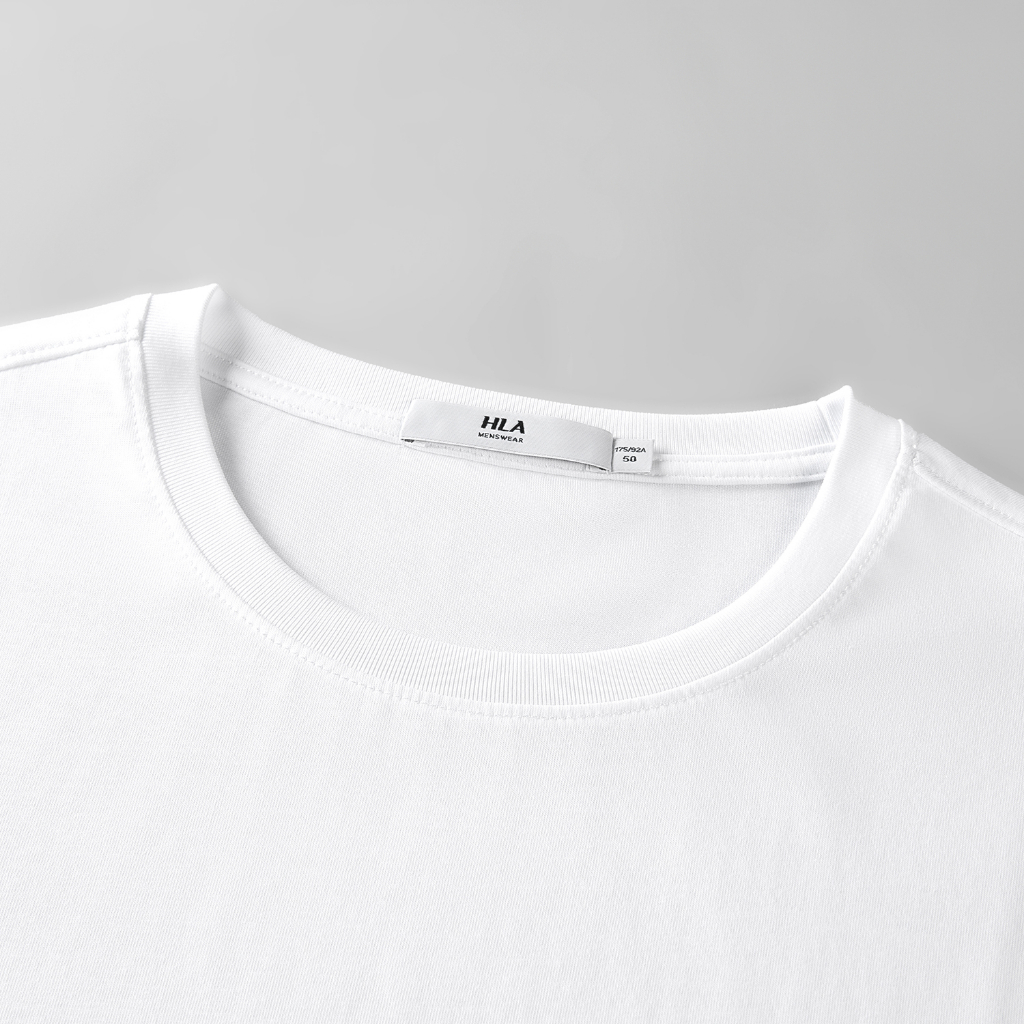 HLA - Áo thun nam ngắn tay vải cotton lạnh thoáng mát Casual icy cotton short sleeves T-shirt