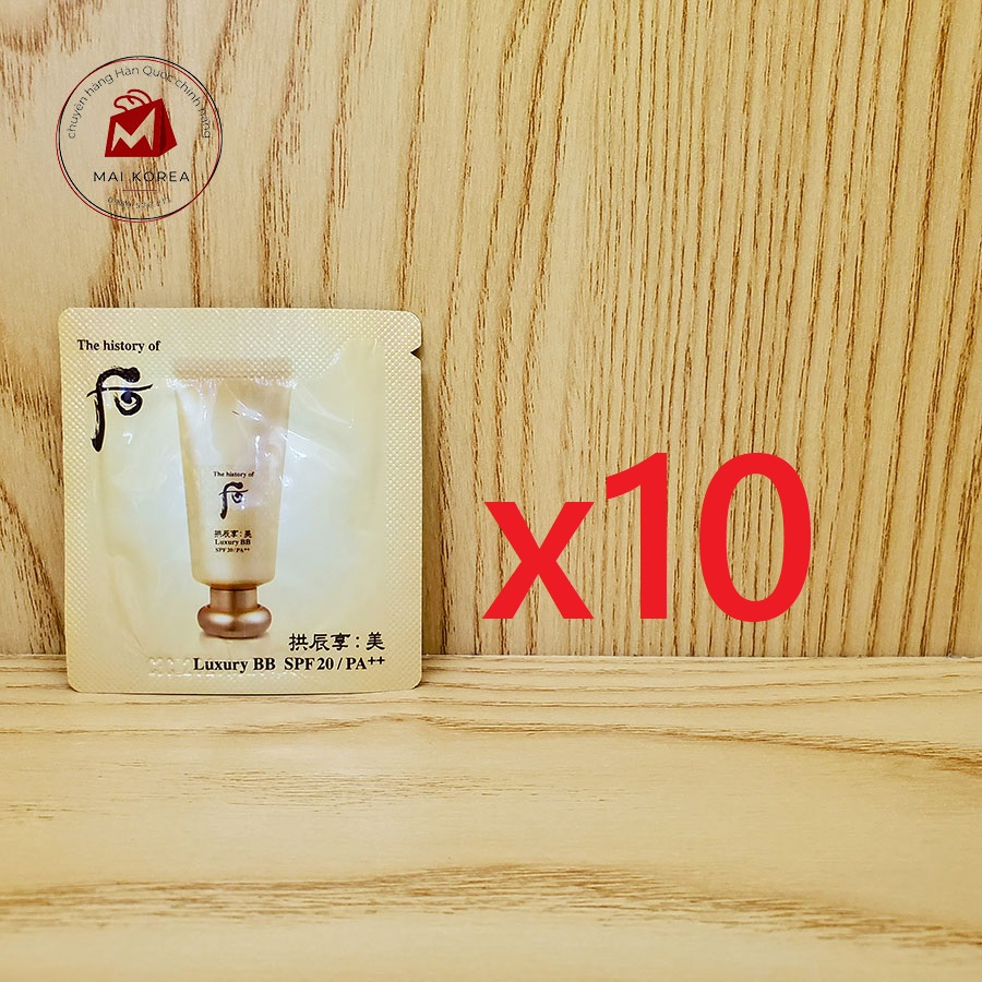 Kem nền trang điểm Whoo vàng cao cấp BB Luxury SPF20/PA++ 10 30 60