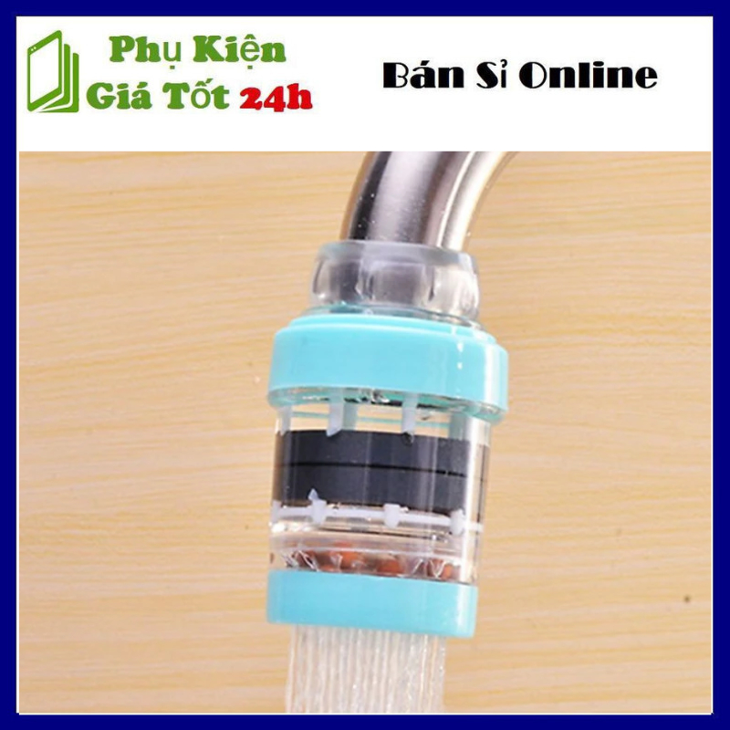 Đầu lọc nước 2 tầng, đầu vòi sen gắn bồn rửa bát, thiết kế 2 tầng giúp lọc bỏ các tạp chất, cặn bẩn trong nước sinh hoạt