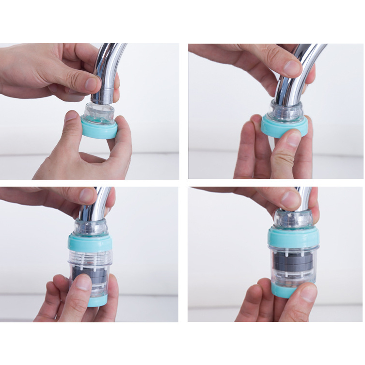 Đầu lọc nước 2 tầng, đầu vòi sen gắn bồn rửa bát, thiết kế 2 tầng giúp lọc bỏ các tạp chất, cặn bẩn trong nước sinh hoạt