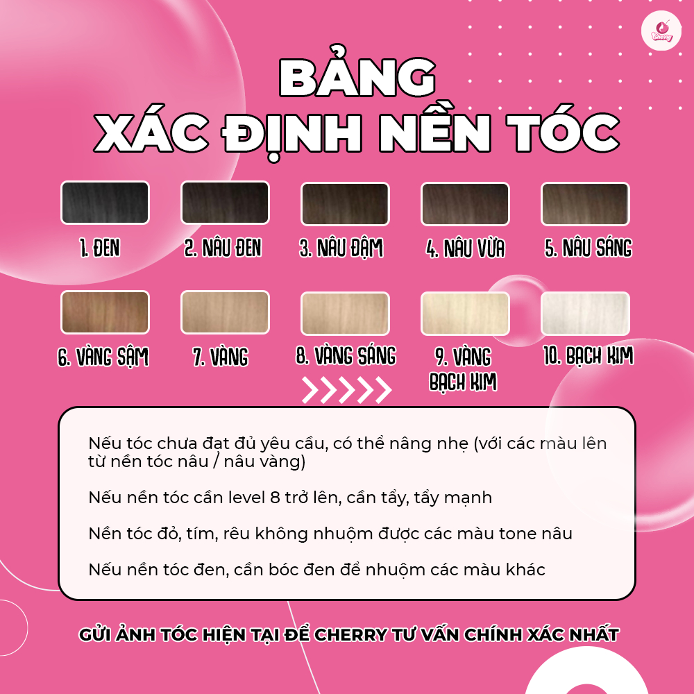 Thuốc Nhuộm Tóc Màu Nâu Đen Thuốc nhuộm Tóc chính hãng tặng kèm Oxy + Bao Tay, Cherry Hair. Cherry Hair