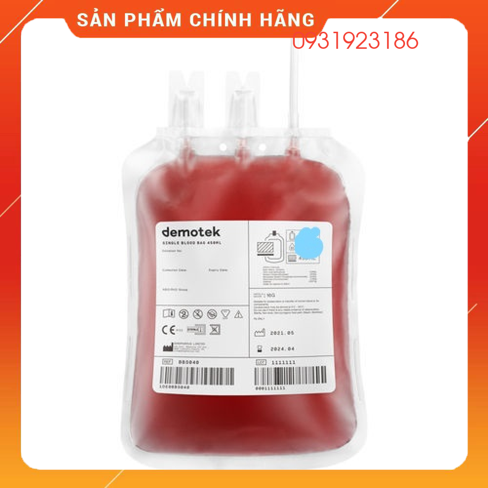Túi máu đơn 250ml Demotek - Túi đựng máu đơn 250mL có chống đông và bảo quản