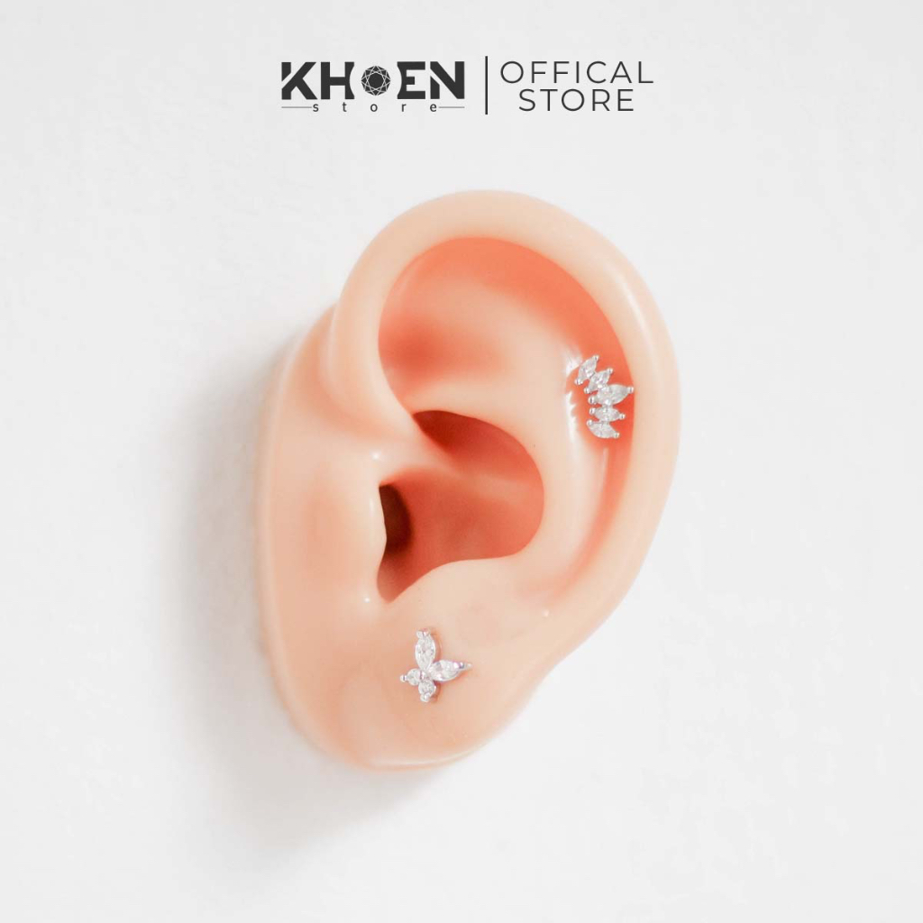 Khuyên Bươm Bướm đá - Zircon - Khoen Store