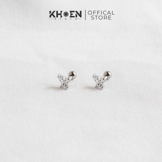 (1 Chiếc) Khuyên tai Bướm đá zircon