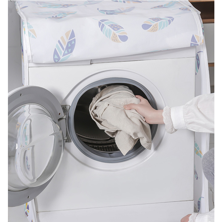 Túi trùm máy giặt chống bụi, chống thấm, vỏ bọc máy giặt cửa ngang, thiết kế in hình họa tiết xinh xắn, đẹp mắt
