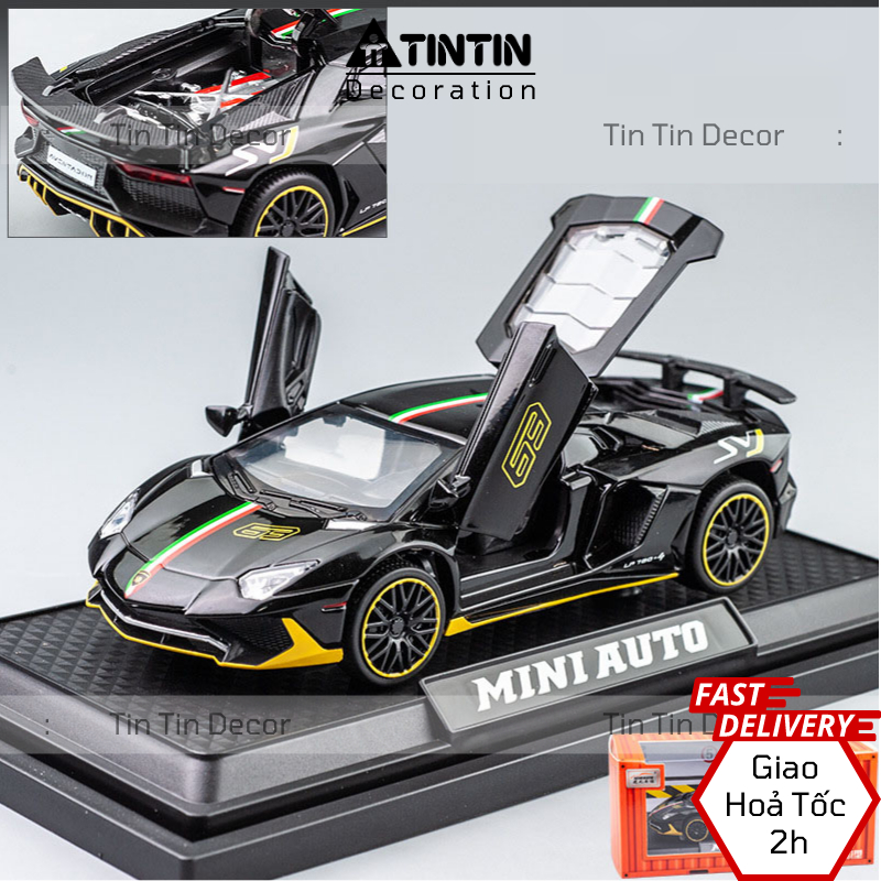 Mô Hình Decor Xe Lamborghini 780 Cao Cấp Thiết Kế Tinh Sảo Tỷ Lệ 1:32 15 Cm