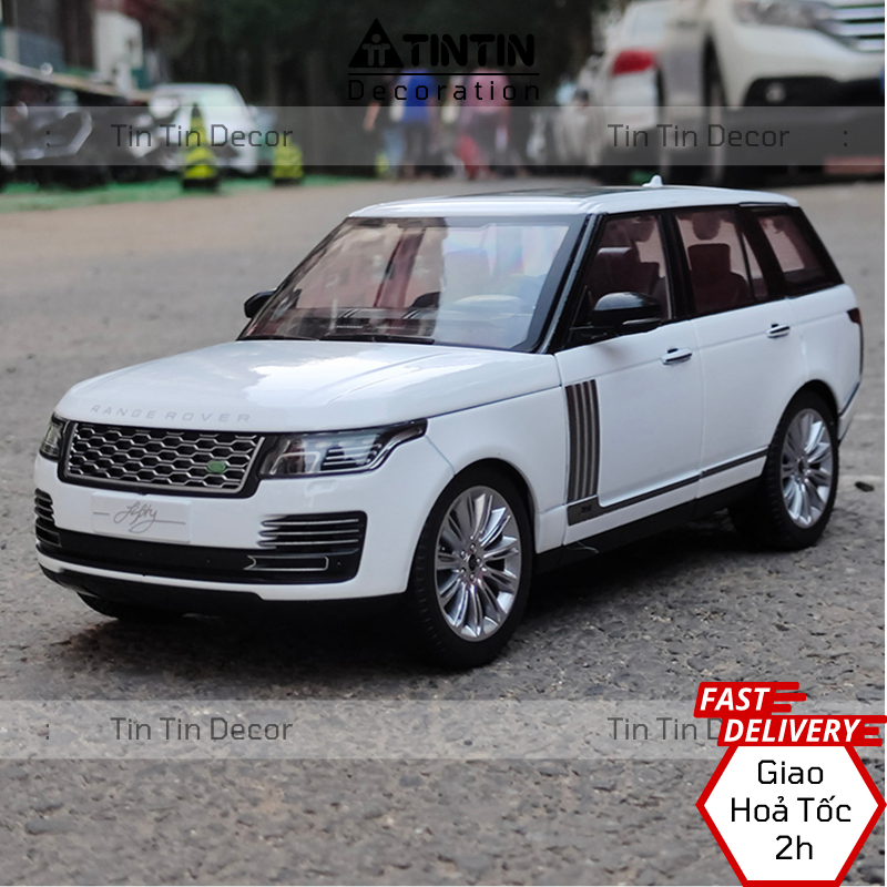 Mô hình Xe Oto Range Rover 6 Cửa Hợp Kim Có Giảm Sóc Cao Cấp Thiết Kế Tinh Sảo Màu Đỏ Trắng 27,8 Cm