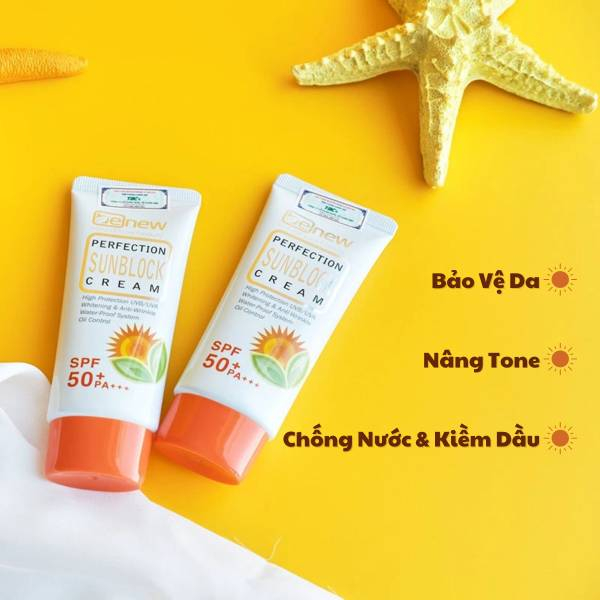 Kem Chống Nắng Hàn Quốc BENEW trắng da, lên tone Perfection Sunblock 50ml -  SPF 50 PA+++