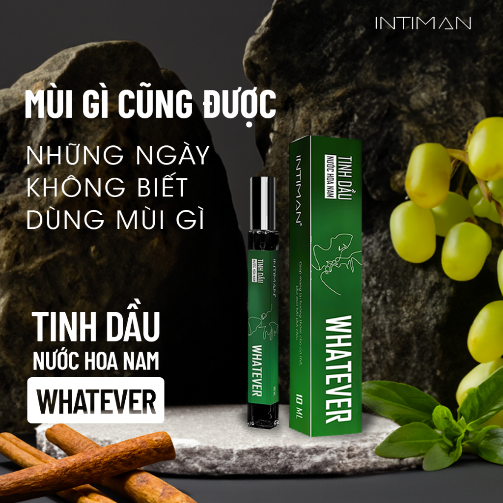 Combo 5 mùi tinh dầu nước hoa nam Intiman dạng xịt 10ml, để nửa thế giới sát gần bên anh