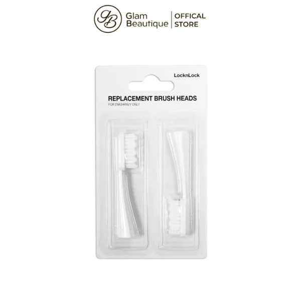 Combo 2 Đầu Bàn Chải Pin LocknLock ENR344-BRS Màu Trắng Glam Beautique