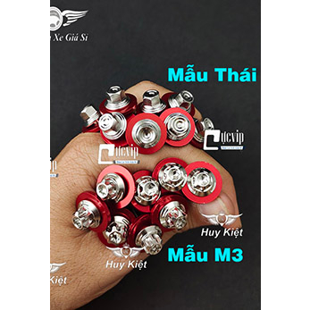 Combo 2 Ốc Salaya M3,Thái Inox 304 6Ly15 TẶNG Lông Đền Đỏ Gắn Ốp Pô, Bảng Tên Mọi Loại Xe,Két Nước Satria, Raider MS6061