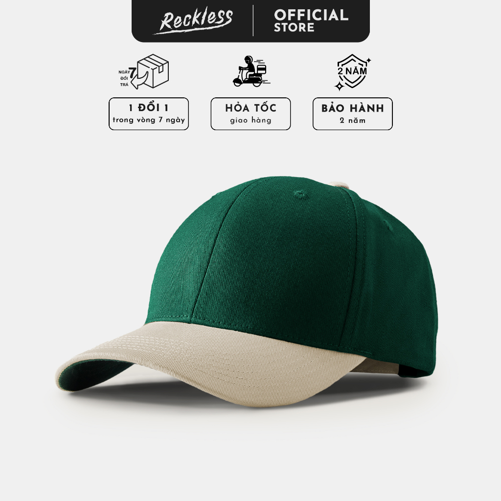 Nón Bóng Chày Lưỡi Trai Màu Phối Reckless (4 Màu Phối) - Signature Ballcap Mixed - Vải Kaki Cotton