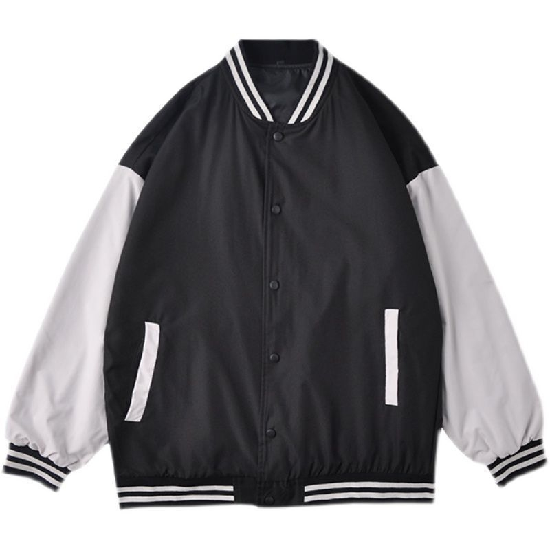 Áo Khoác Nam Form Rộng Áo Bomber Bóng Chày Unisex Nam Nữ Thời Trang 2 lớp Hàn Quốc Không Nhăn Không Xù Không Ra Màu
