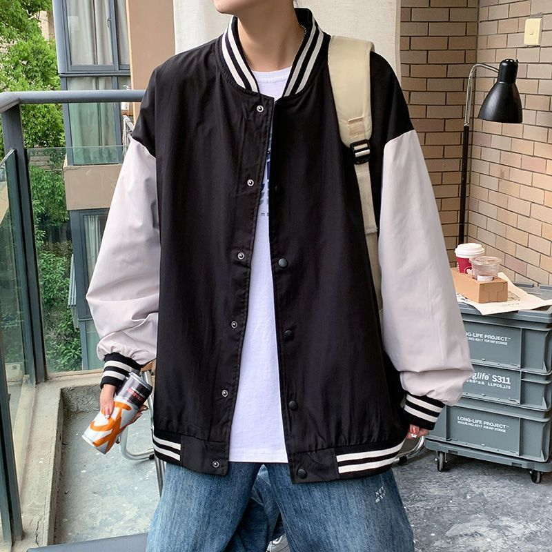 Áo Khoác Nam Form Rộng Áo Bomber Bóng Chày Unisex Nam Nữ Thời Trang 2 lớp Hàn Quốc Không Nhăn Không Xù Không Ra Màu
