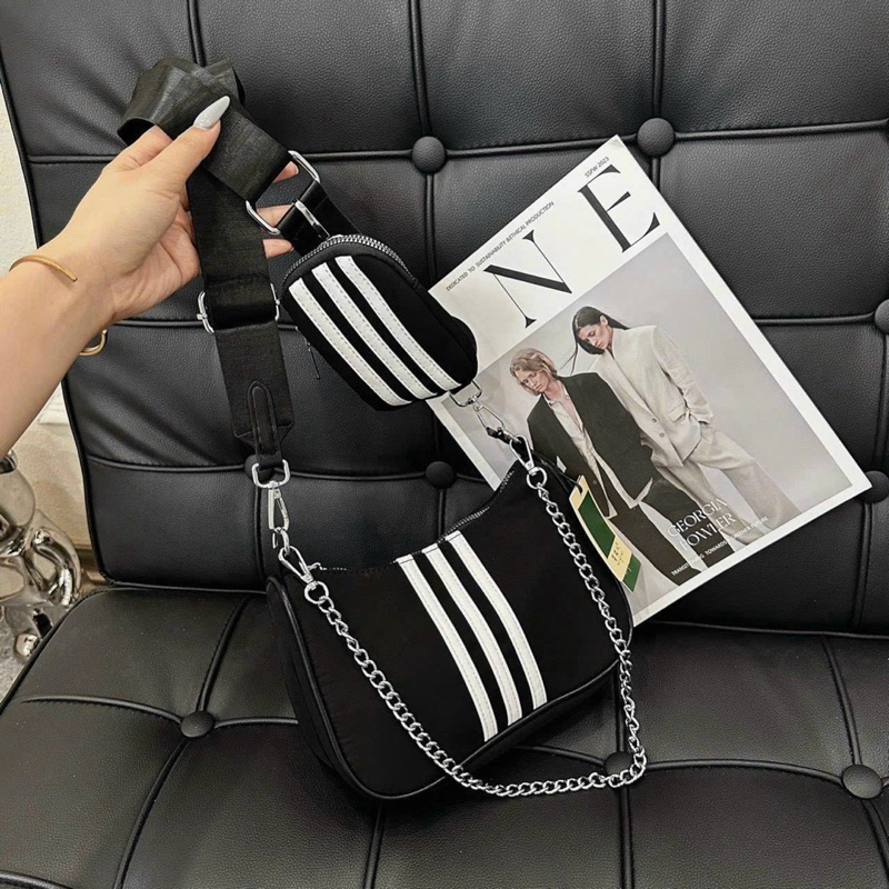 Túi đeo chéo, túi sách nữ thời trang sét 2 ảnh thật của shop. chuẩn hình ảnh phom dáng thích hợp mọi lứa tuổi thời trang