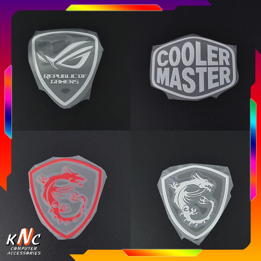 Sticker Dán Trang Trí Máy Tính Họa Tiết Logo Gaming ROG MSI CoolerMaster