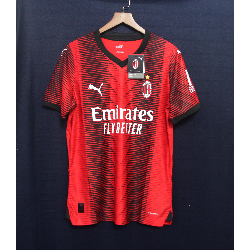 ÁO AC MILAN bản Player sân nhà 23/24 màu đỏ - thiết kế mới đẹp mắt