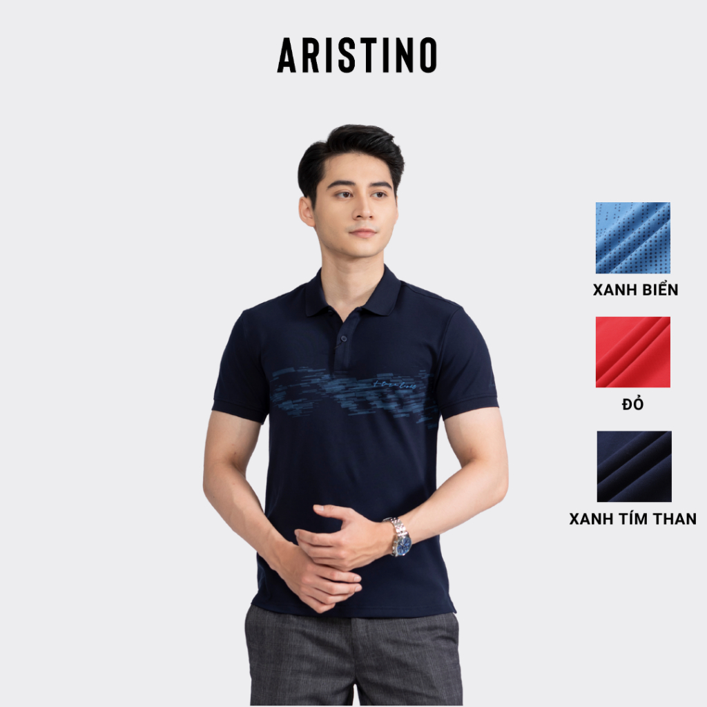 Áo polo nam ngắn tay ARISTINO phom slim fit ôm, chất áo mềm nhẹ, thoáng khí - APS160S2