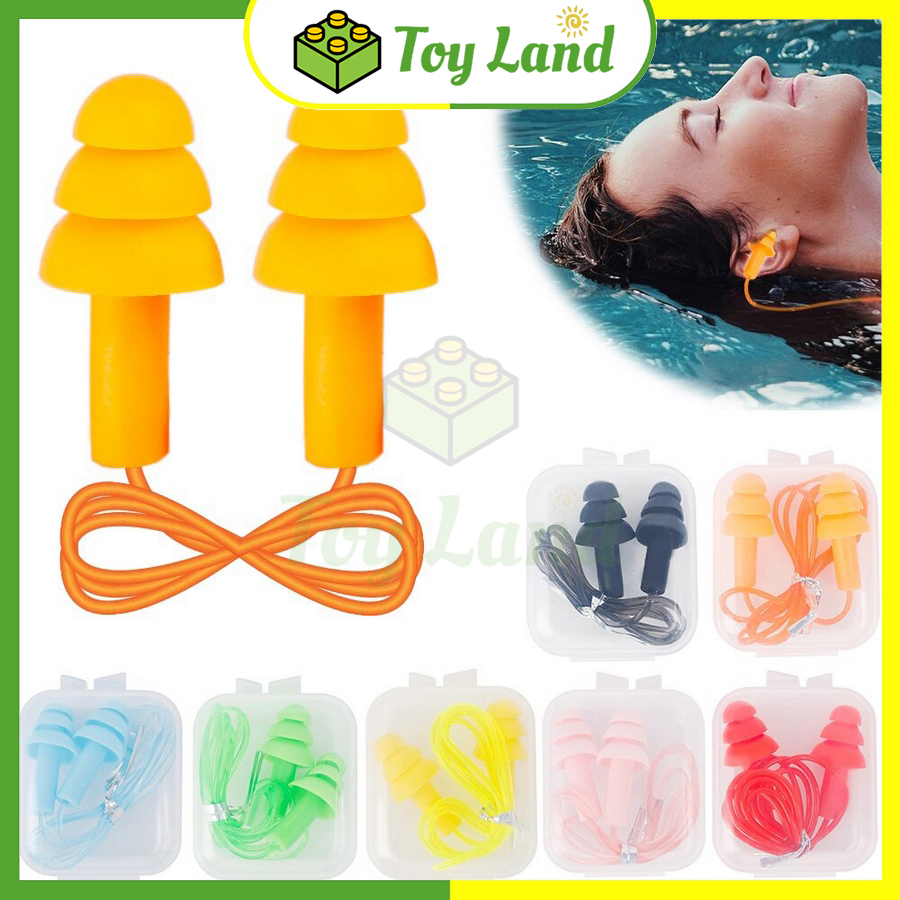 Nút Tai Bơi Lội Bịt Tai Chống Nước Chống Ồn Khi Bơi Tốt Nhất Hiện Nay Swimming Tool Có Dây Đeo