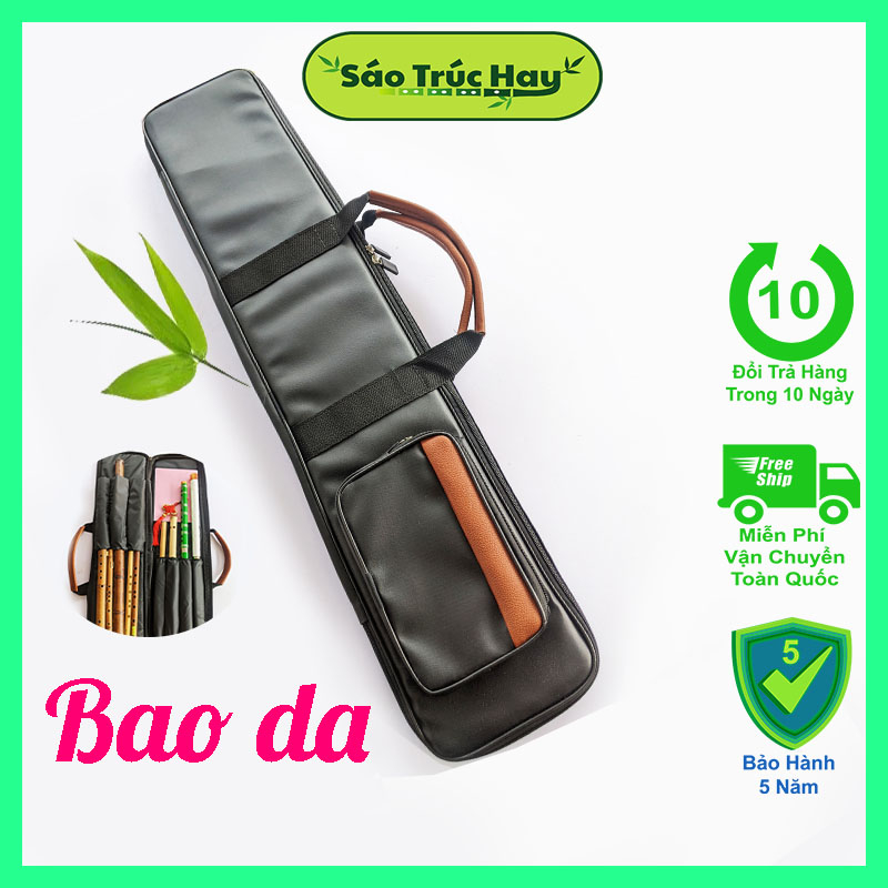 Bao da đựng Sáo Trúc - Bao da đựng nhạc cụ - Chất lượng tốt - Da xịn - Bóng và bền - Bao da giá rẻ
