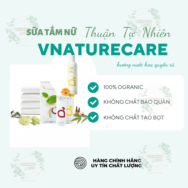 Sữa tắm nữ VNATURECARE WOMEN SHOWER trắng da - hương nước hoa✔️