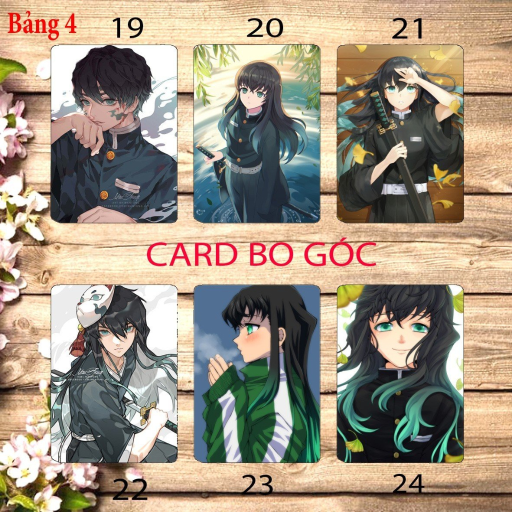 Card bo góc anime Kimetsu no Yaiba nhân vật Tokitou Muichirou