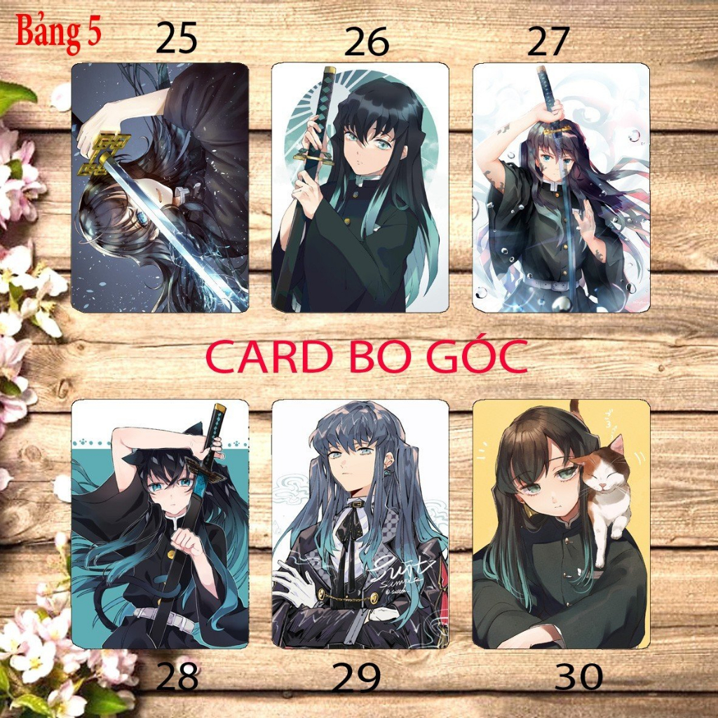 Card bo góc anime Kimetsu no Yaiba nhân vật Tokitou Muichirou