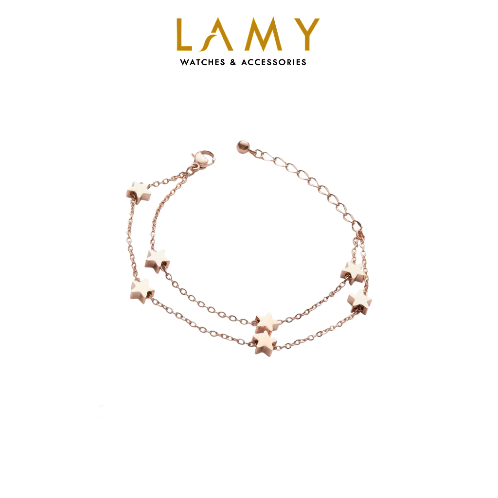 Lắc tay nữ CDE Five Pointed Star Bracelet Rose Gold CDE2025RG