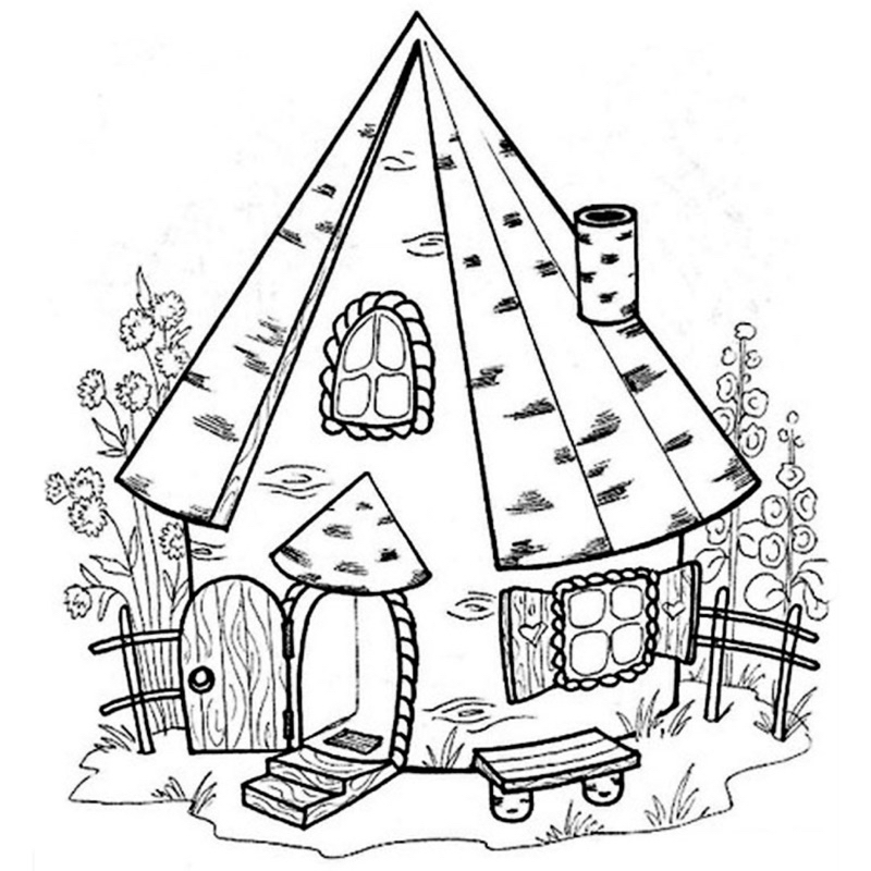 Ngôi Nhà - Set 10 Tờ Tranh Tô Màu A4 A5 Dành Cho Màu Sáp, Màu Chì - TRANH TÔ MÀU COLOR LAND