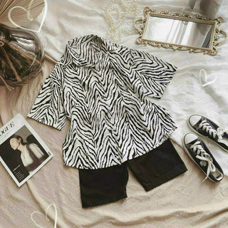 SET SƠ MI NGỰA VẰN QUẦN LEGGING LỬNG